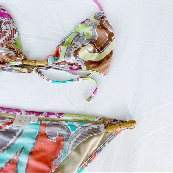 NEW condition! MILLY Cabana Bikini with Bamboo - Picture 2 of 4
